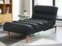 Chaise longue bedbank van stof CIVAL Antraciet L 155 cm x H 85 cm x D 80 cm - Thumbnail 1