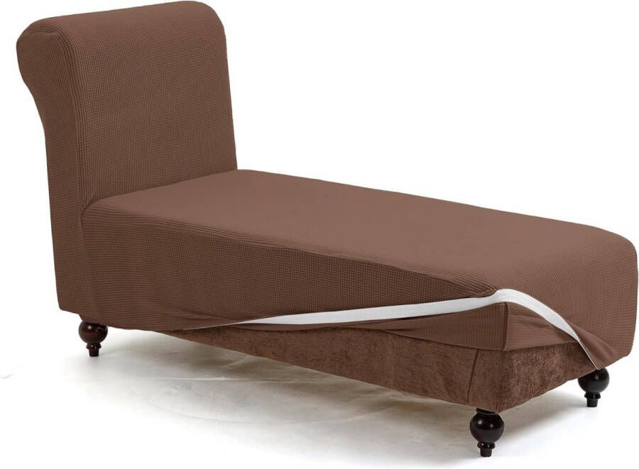 Chaise Lounge Cover Stretch Non-Slip Cover for Chaise Longue Sofa Cover Elastic Cover for Reclining Chair Non-Slip Stretch Cover Comfort Fabric Furniture Protection (Coffee)