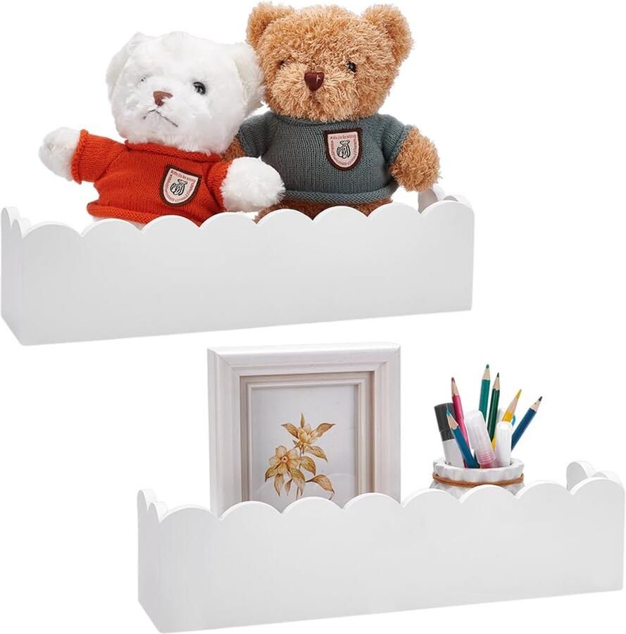 Charmante wandplank voor kinderkamer massief grenenhout 1 stuk