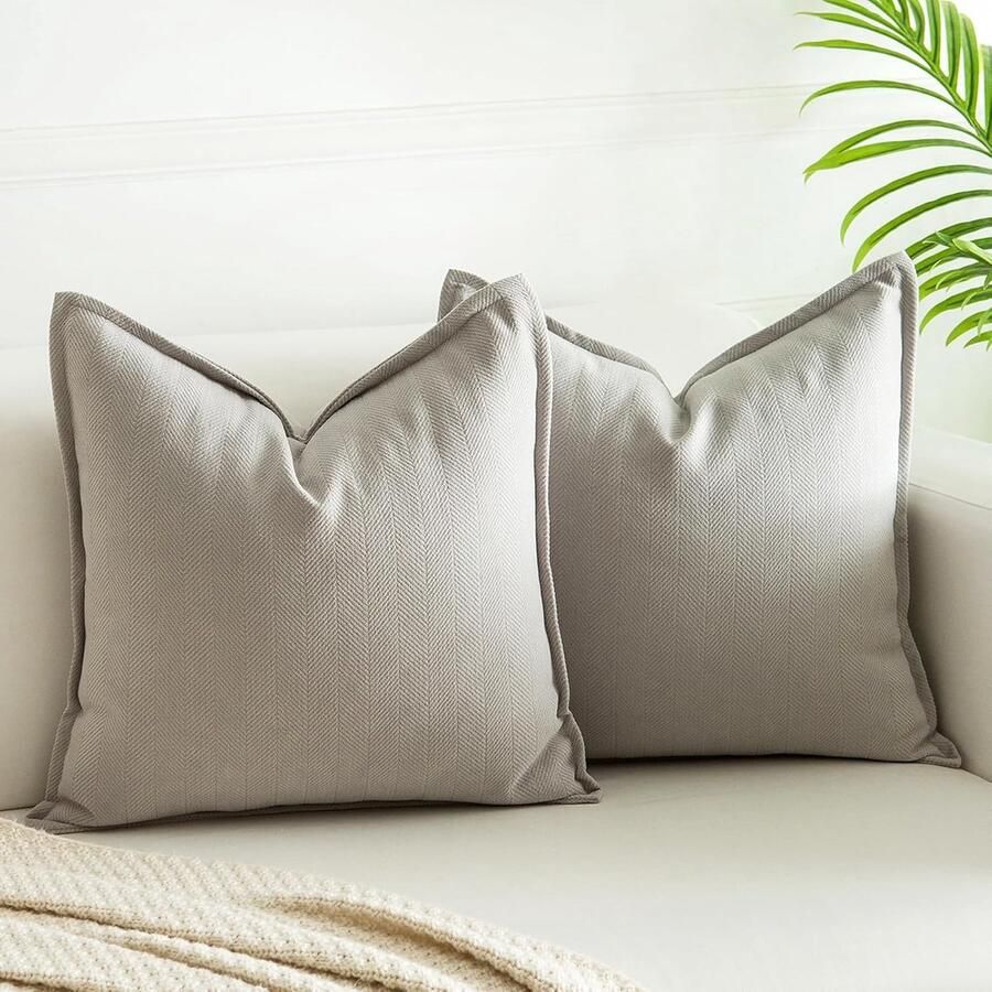 Chenille kussenhoes 40x40 kussenhoezen lichtgrijs decoratieve bankkussenhoezen 40x40 dikke kussenhoezen met verborgen ritssluiting set van 2 kussenhoezen 40x40 grijs voor bank woonkamer