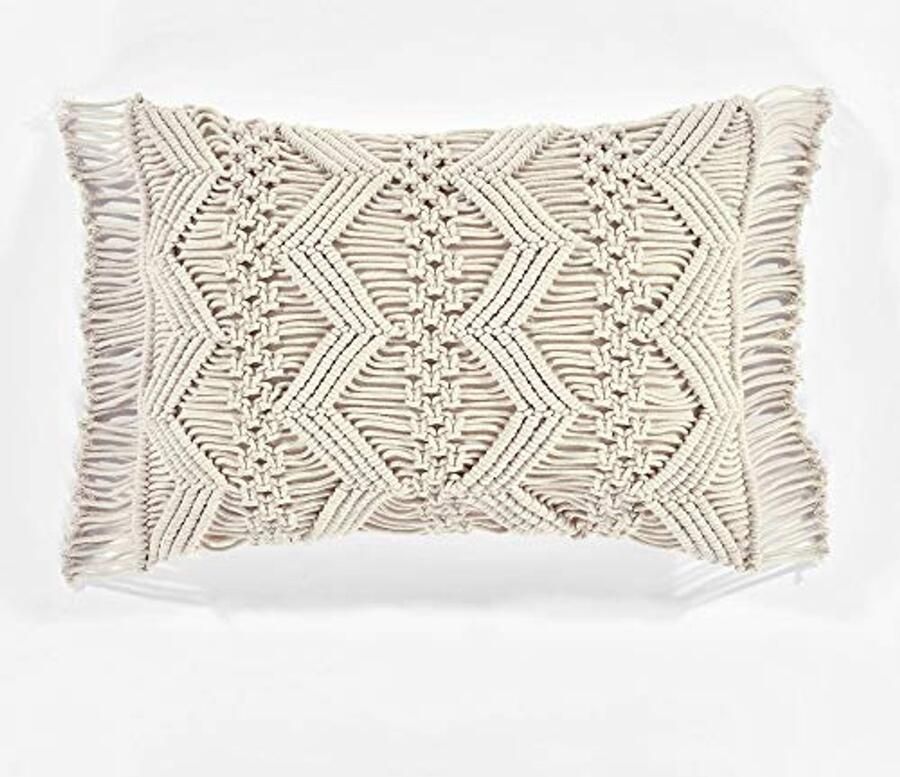 Chevron Macrame Kussensloop 50 8 cm x 33 cm Decoratief Accent voor Bed Bank of Stoel