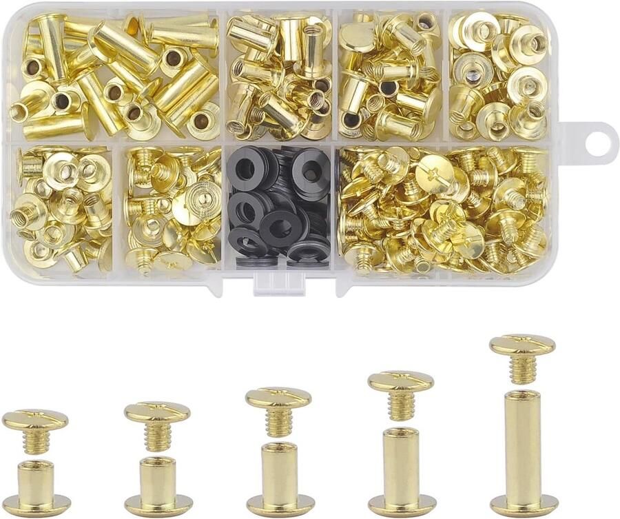 Chicago bindschroeven kit maten 100 sets Metalen