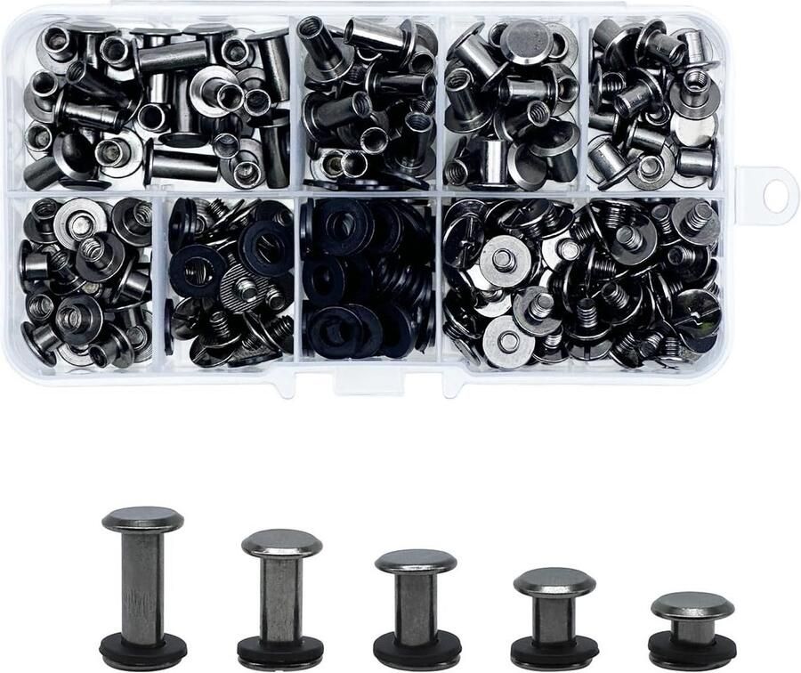 Chicago Bindschroeven Set 100 Stuks Maten Metaal