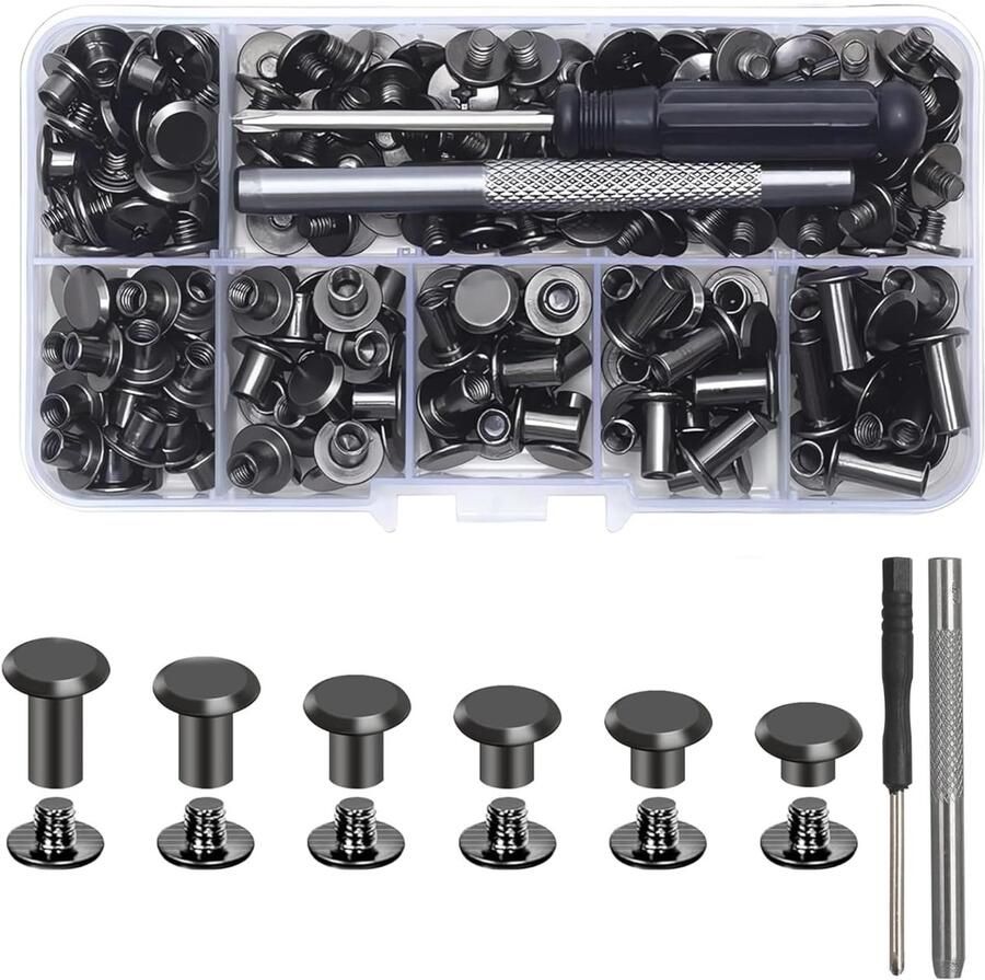 Chicago schroefpinnen set veelzijdig 120 stuks hoogwaardig staal