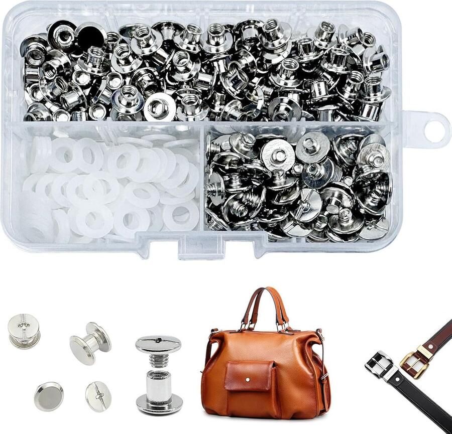 Chicago schroeven hoogwaardig set van 100 met nylon pakkingen