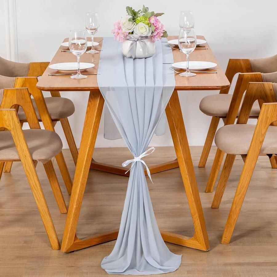 Chiffon Tafelloper Elegant Tafeldecoratie 1 stuk 100% Polyester 70 cm x 6 m