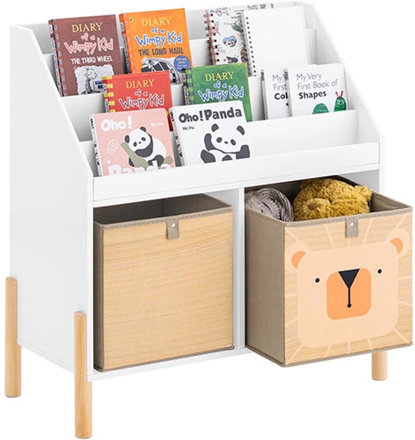 Children's Bookshelf Kids Storage Shelf BOEKCAST Organizer Veiligheidsfuncties 65 cm x 70 cm x 30 cm