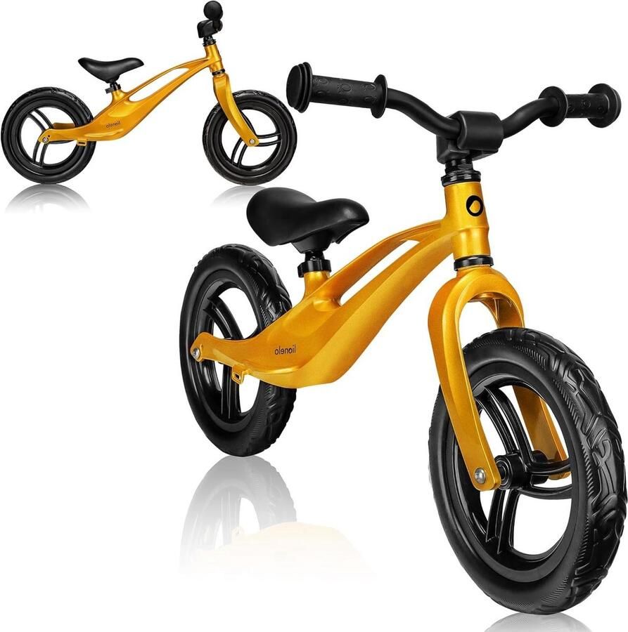 Children's Cross Bike up to 30 kg Damage Resistant Magnesium Frame 12 Wheels Tubeless Foam Tyres EVA Preformed Footrest Adjustable Seat and Handlebar Carry Handle