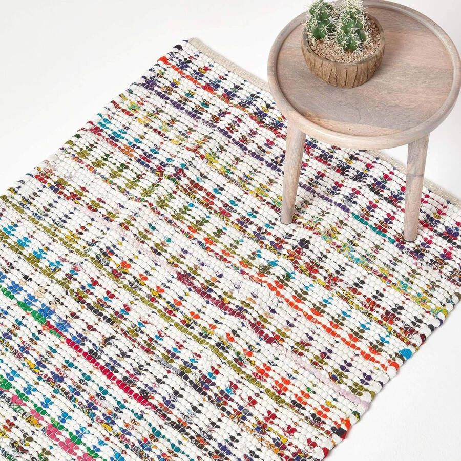 Chindi Rag Rug gemaakt van 100% gerecycled katoen