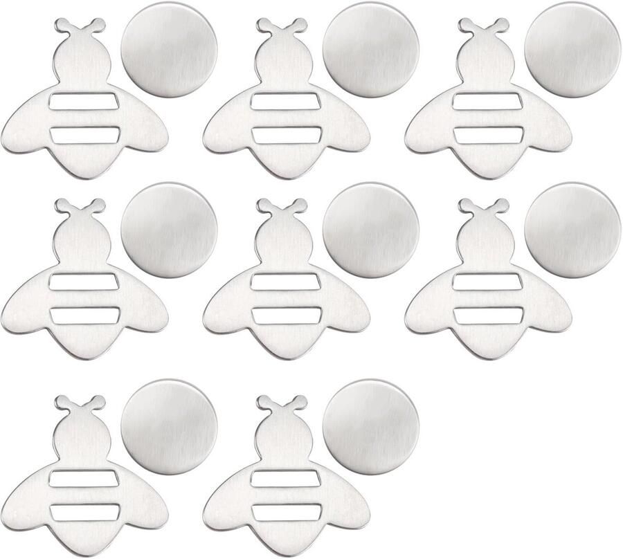 CHSEROK Tafelkleedgewichten voor buiten 8 stuks bijenvormige tafelkleedgewichten roestvrijstalen tafelkleedgewichten voor buiten magnetisch bevestigd geschikt voor het bevestigen van tafelkleden en gordijnen