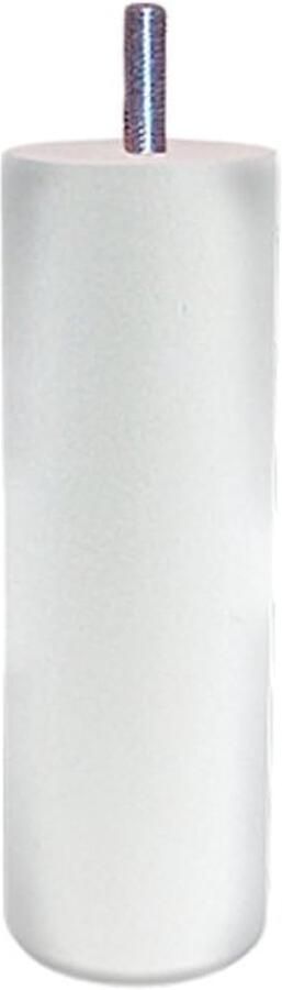 Cilinder Lattenbodem Wit Set van 4 Hout Hoogte 15 cm