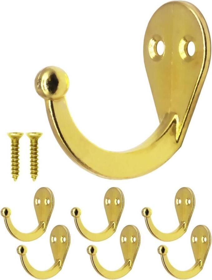 Classic iron hooks wardrobe hooks clothes hooks gold color decorative hangers for home