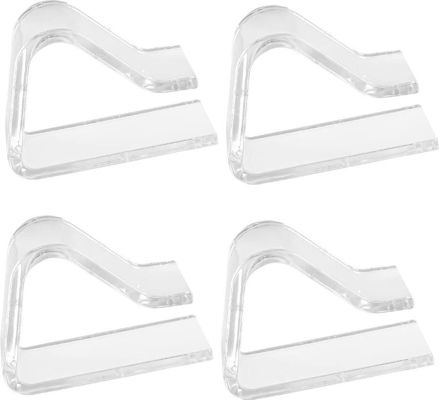 Cleminsta 4-pack doorzichtige tafelkleedklemmen plastic tafelkleedklemmen tafelkleedklem voor picknicks feesten bruiloften diners scholen (klein)