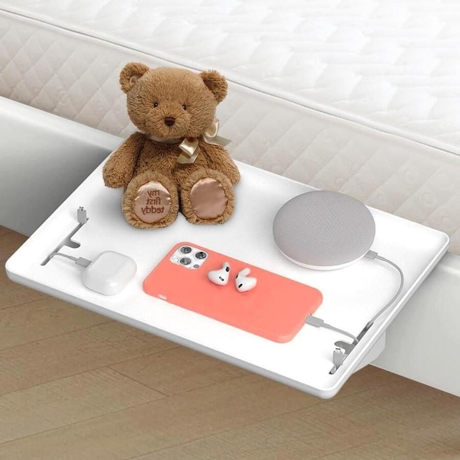 Clip-on nachtkastje met kabelmanagement 32 cm x 23 cm x 53 cm Ruimtebesparend