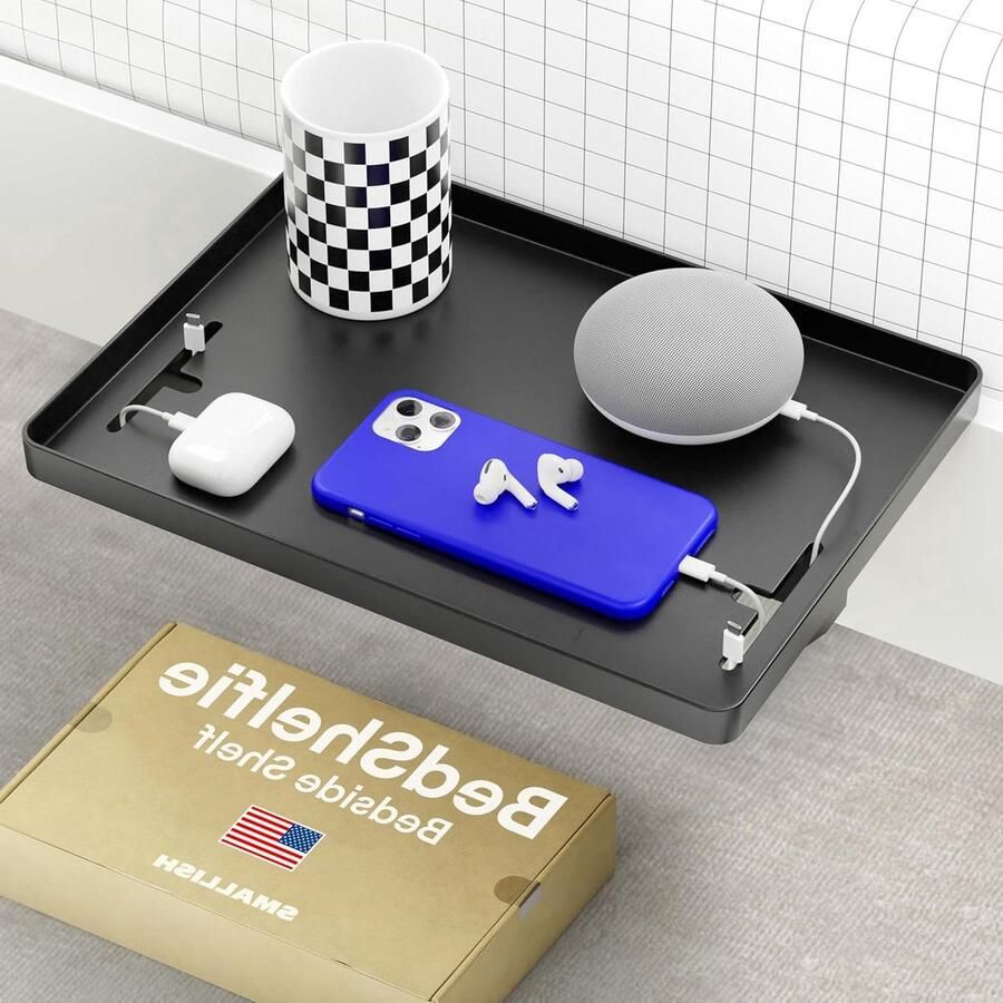 Clip-on Nachtkastje Studenten Essentials 1 stuk Zwart Kunststof Compact