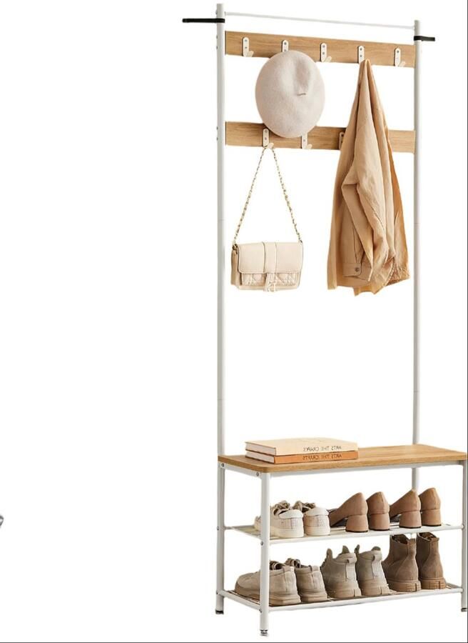 Cloakroom Stand Kledingrek Garderobe Stand Sturdy Design 32cm x 70 cm x 175cm