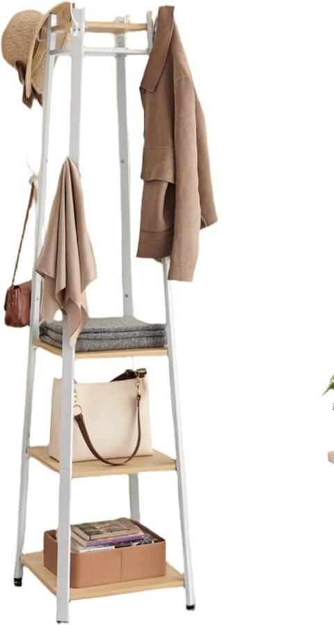 Cloakroom Stand Kledingrek Glakroom met planken Space -reddend ontwerp 43cm x 43 cm x 180 cm