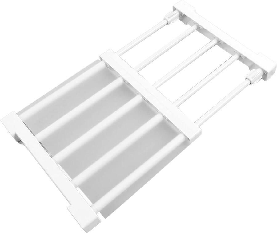 Closet Divider Rack 44lb Uitbreidbare Kastspanningsplank voor Keuken en Kledingkast 30‑40 cm 118‑157 inch lengte