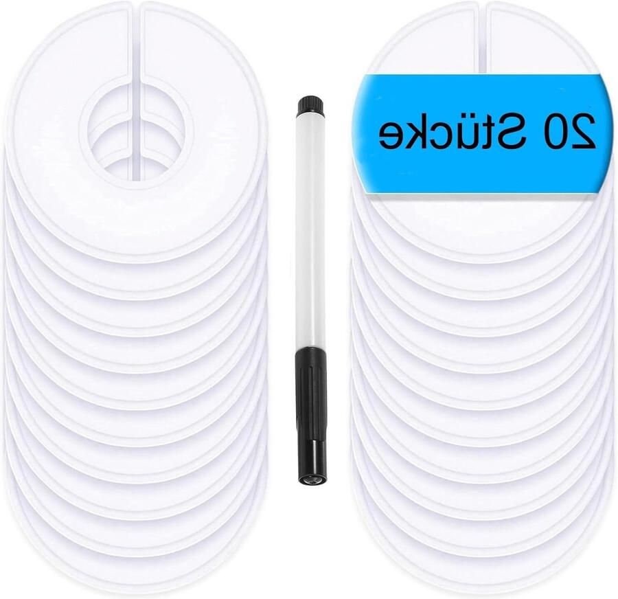 Clothes Size Divider White Cabinet Divider Clothes Rack Size Divider Round Clothes Hangers Partitions 20 Pieces