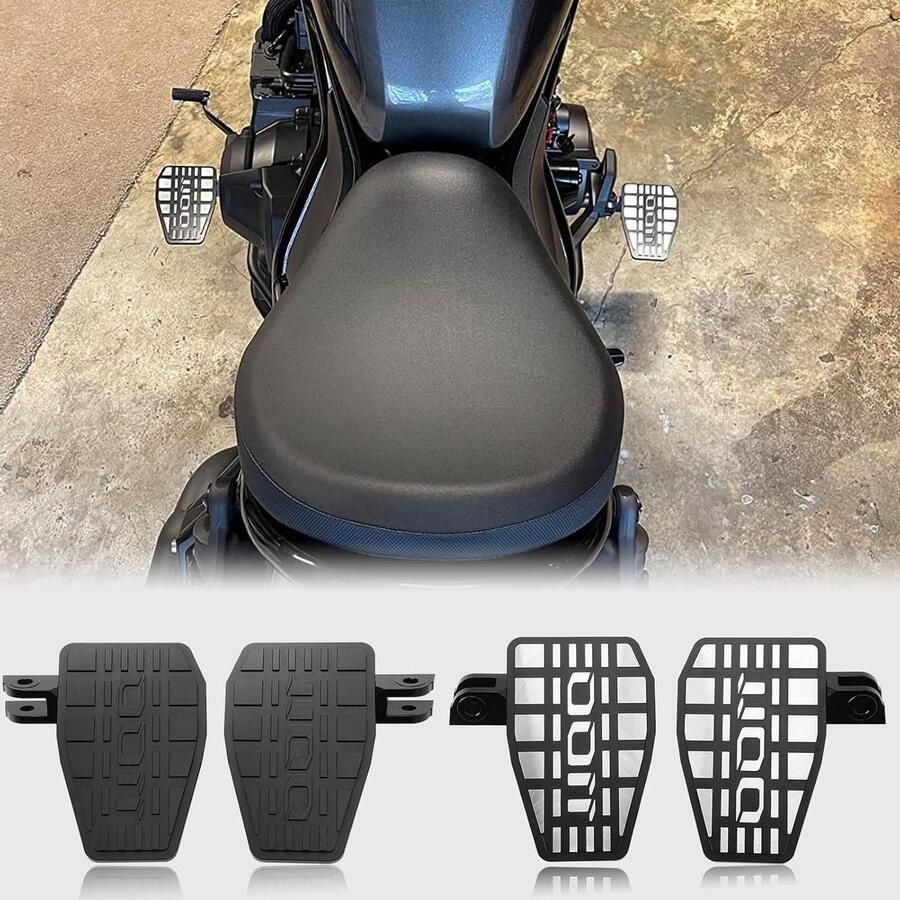 Motorcycle CNC Magnification Footrest Wide Pedals Fit For Honda Rebel CMX 1100 CMX1100 DCT Accessories 2021 2022 2023 2024 (Black)