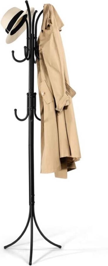 Coat Rack 11 Hooks Clothes Rack Metal Clothes Hat Bag for Living Room Bedroom Office Entrance