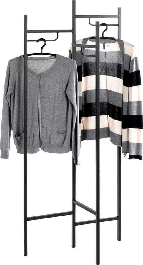 Coat rack metal black W 70 x D 36 x H 170 cm HAKU Möbel halmeubel met kapstok