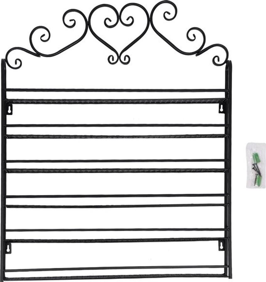 Collox Nagellak wandrek 6 laags Organizer 60 x 5 x 74 cm Afstand tussen de lagen 9 5 cm Zwart