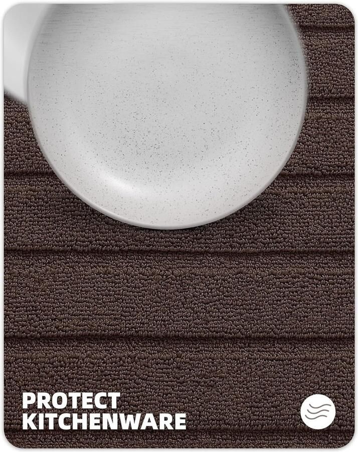 Color G Keukentapijt wasbaar antislip 43 5 x 200 cm absorberend tapijt voor keuken woonkamer eetkamer bruin