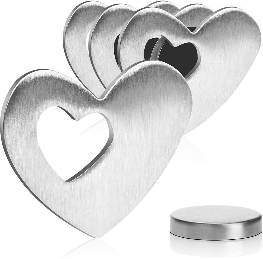 Com-four 4X tafelkleedgewichten van roestvrij staal magnetische tafelkleedklem ca. 45 g