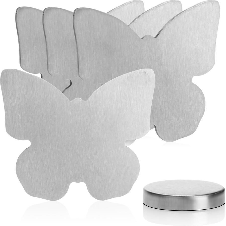 Com-four 4X tafelkleedgewichten van roestvrij staal magnetische tafelkleedklem ca. 60 g