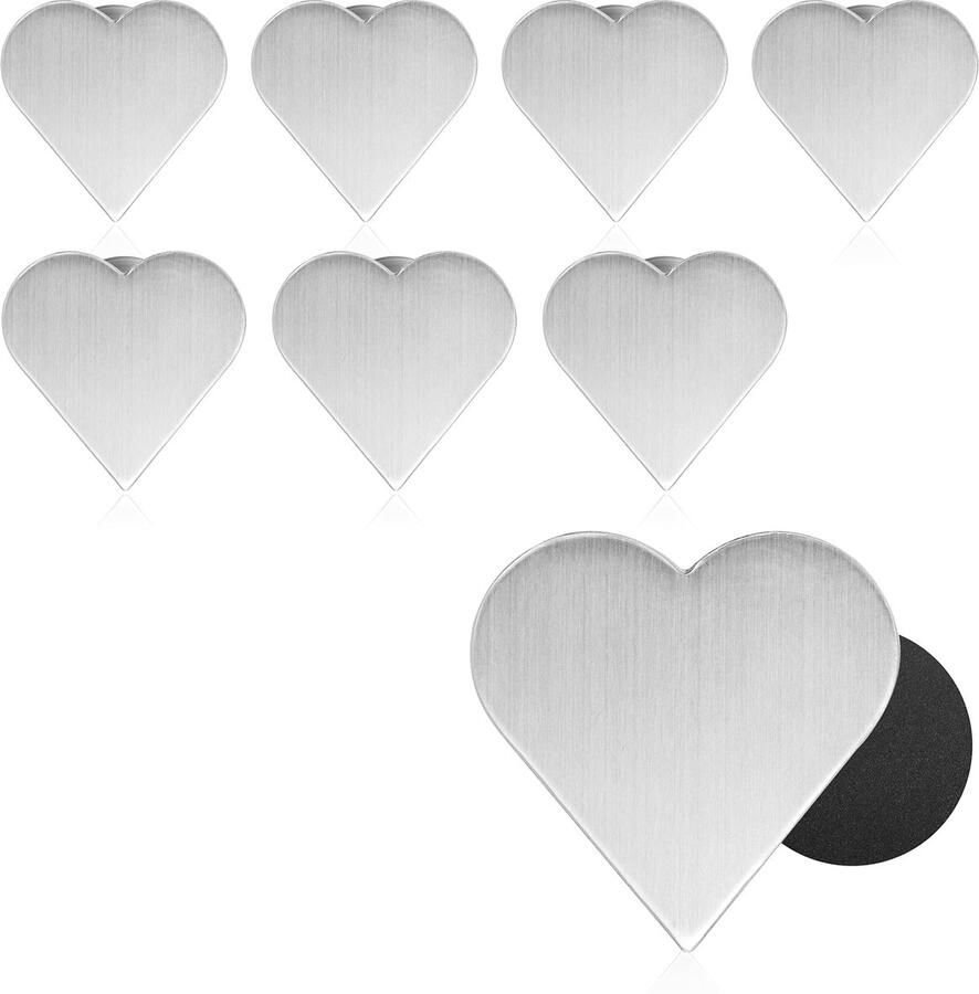 Com-four 8X tafelkleedgewichten van roestvrij staal magnetische tafelkleedklem ca. 45 g