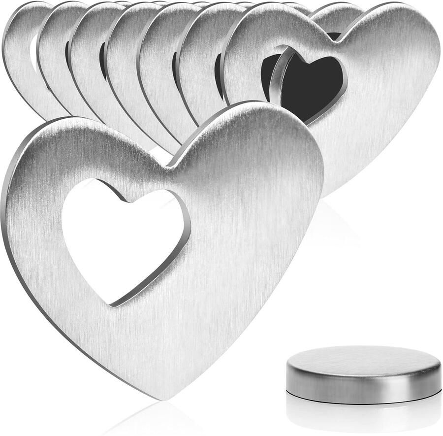 Com-four 8X tafelkleedgewichten van roestvrij staal magnetische tafelkleedklem ca. 45 g