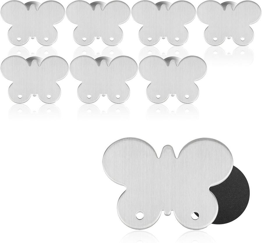 Com-four 8X tafelkleedgewichten van roestvrij staal magnetische tafelkleedklem ca. 50 g