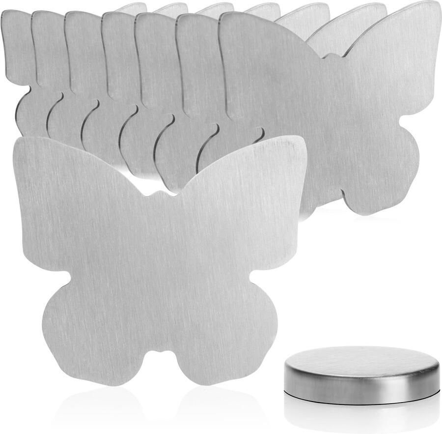 Ibenzoa Tafelkleedgewichten van Hoogwaardig Roestvrij Staal met Elegante Bloemenmotief voor Binnen en Buiten