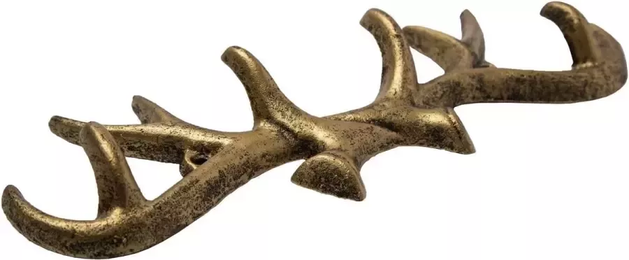 Comfify Vintage Gietijzeren Hert Antlers Wandhaken Antiquise Afwerking Metalen Kledinghangerrek w Haken Inclusief Schroeven en Ankers