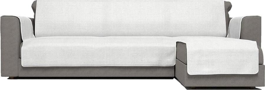 Waterdichte Bankhoes met Opbergvakken 3 Zitplaatsen (170 CM) Gequilte Gevoerde Antikras Crème Wit - Foto 4