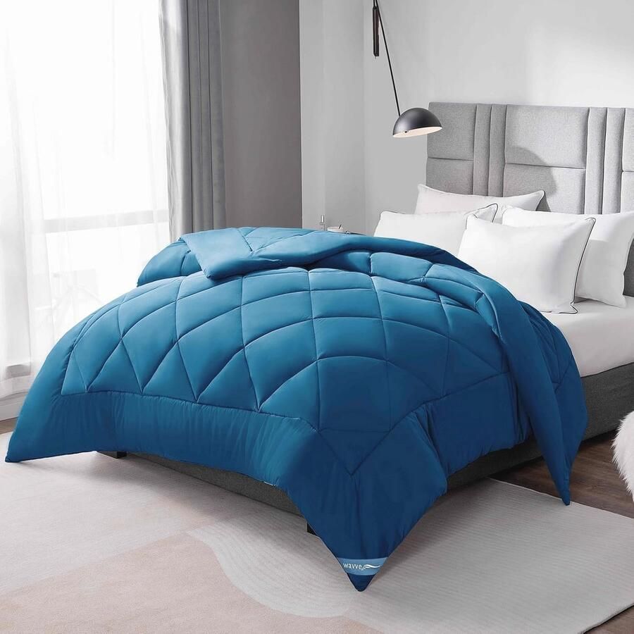 Comfortabel 4 Seizoenen Dekbed voor Tweepersoonsbed 260 x 240 cm Microvezel Turquoise