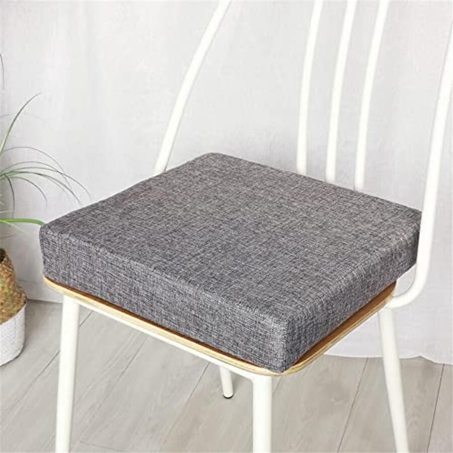 Comfortabel Antislip Zitkussen voor Fauteuil en Stoelen 40x40x8cm Grijs