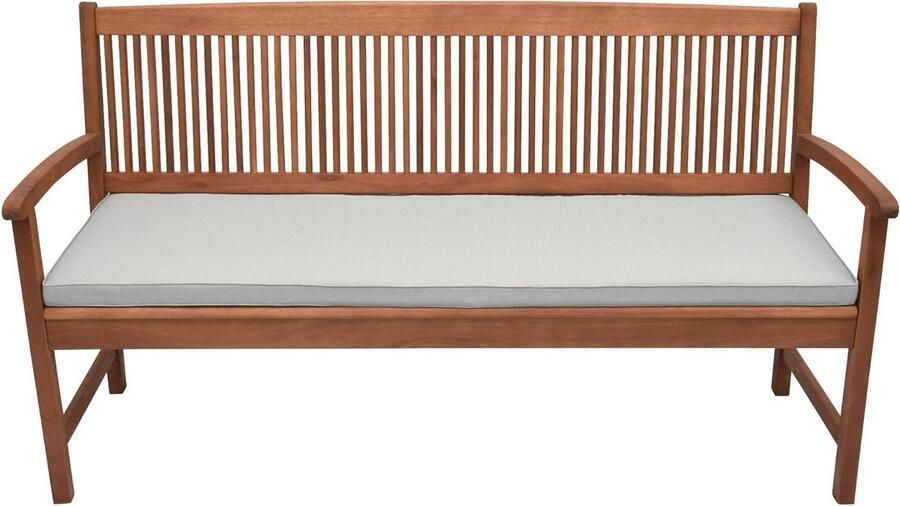 Comfortabel Bankkussen 120x48x5 cm Afneembare Bekleding Tuinbank Zitkussen Licht Grijs Outdoor Kussen Bankkussen