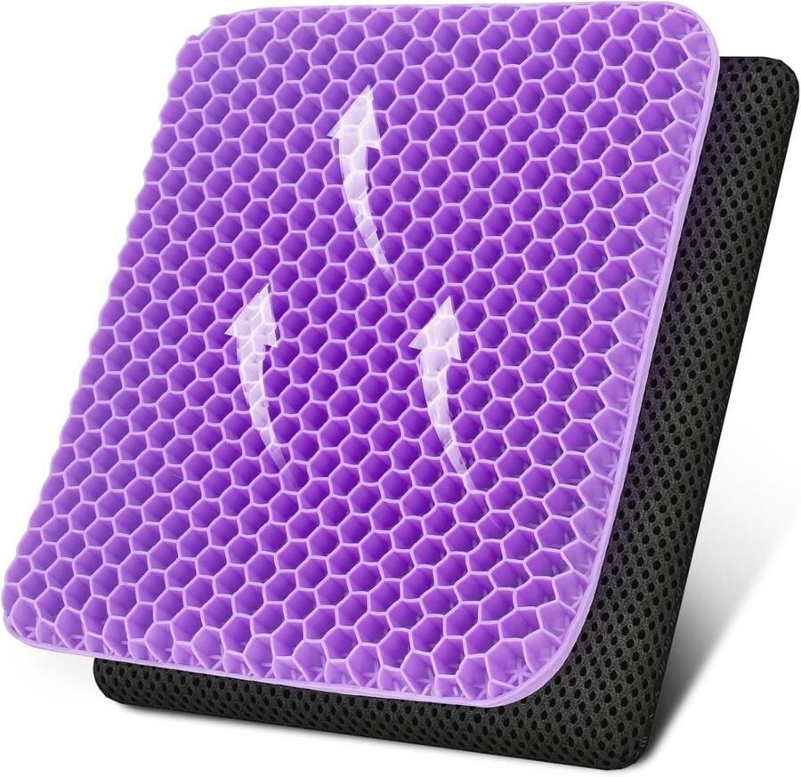 Comfortabel Gel Zitkussen voor Bureaustoel en Auto Ademend en Wasbaar