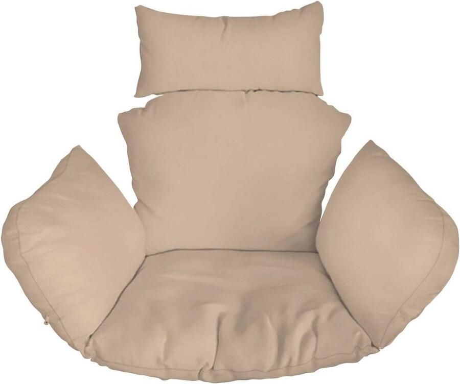 Comfortabel Hangstoelkussen voor Schommelstoelen Beige Kussen voor Tuin en Terras