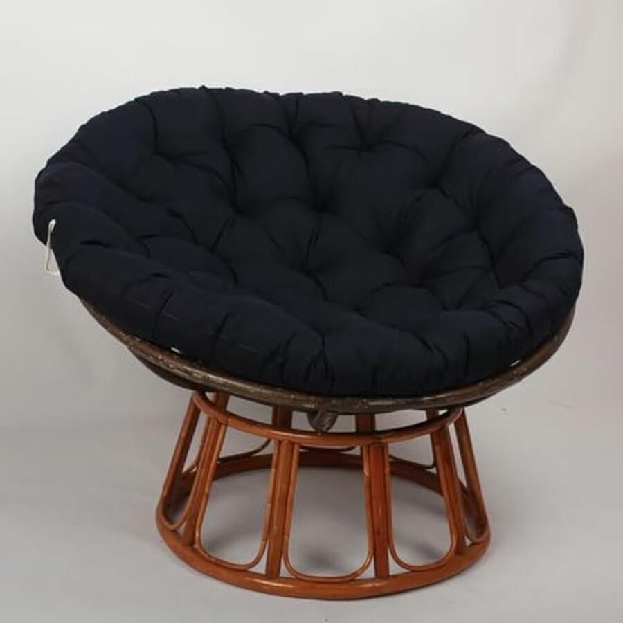 Comfortabel Rond Zitkussen voor Tuinstoelen en Draa stoelen Marineblauw 40 x 40 cm