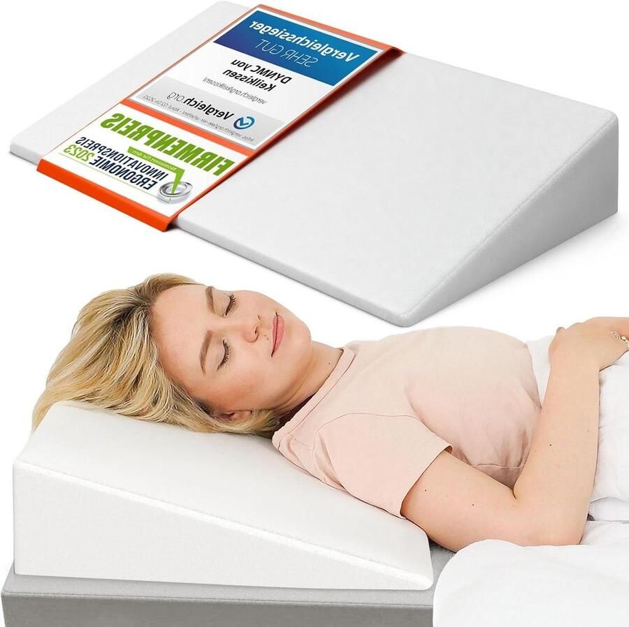 Comfortabel Slapen Wigkussen 90cm Premium kwaliteit OEKO-TEX Modern ontwerp Stevig matras zachte hoes Chique leeskussen reflux kussen - Foto 2