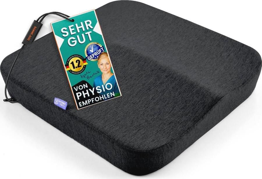 Traagschuim Stoelkussen Vierkant Zitkussen Groot Bureaustoel Kussen Perfecte Stabiliteit & Ondersteuning Traagschuim Kussen Ideaal Voor Bureaustoel Rolstoel Antislip Wasbare Hoes - Foto 2