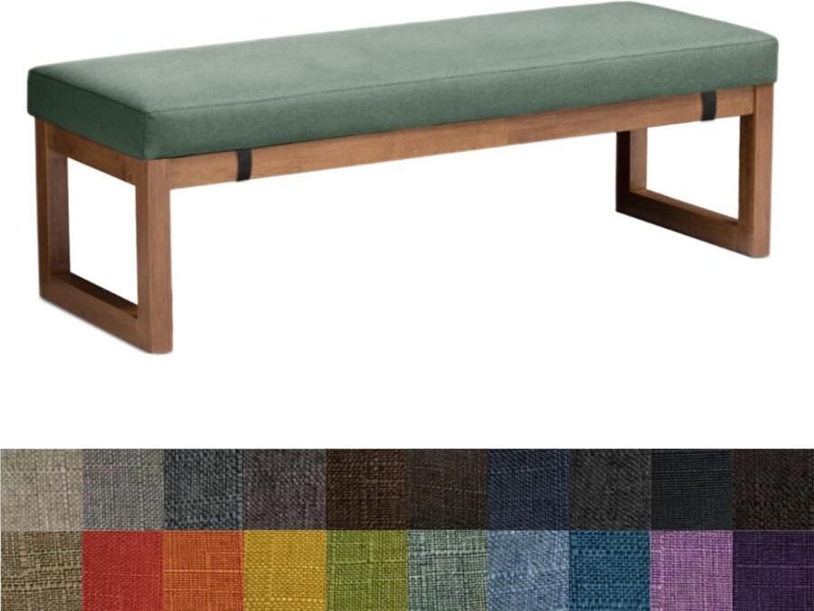 Comfortabel wasbaar antislip zitkussen voor tuinbank schommel terras eettafel binnen 80 x 30 x 5 cm Agaatgroen Bankkussen
