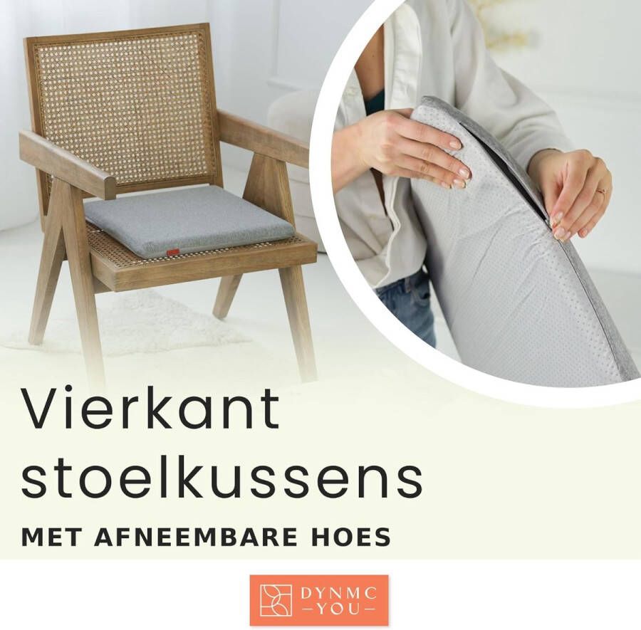 Comfortabel Zitkussen Set Stoelkussens voor Eetkamerstoelen Traagschuim Stoelkussen Keukenstoel Kussens Antislip Stoelkussens Perfect Stabiel Wasbare Hoes Scandinavische Stijl