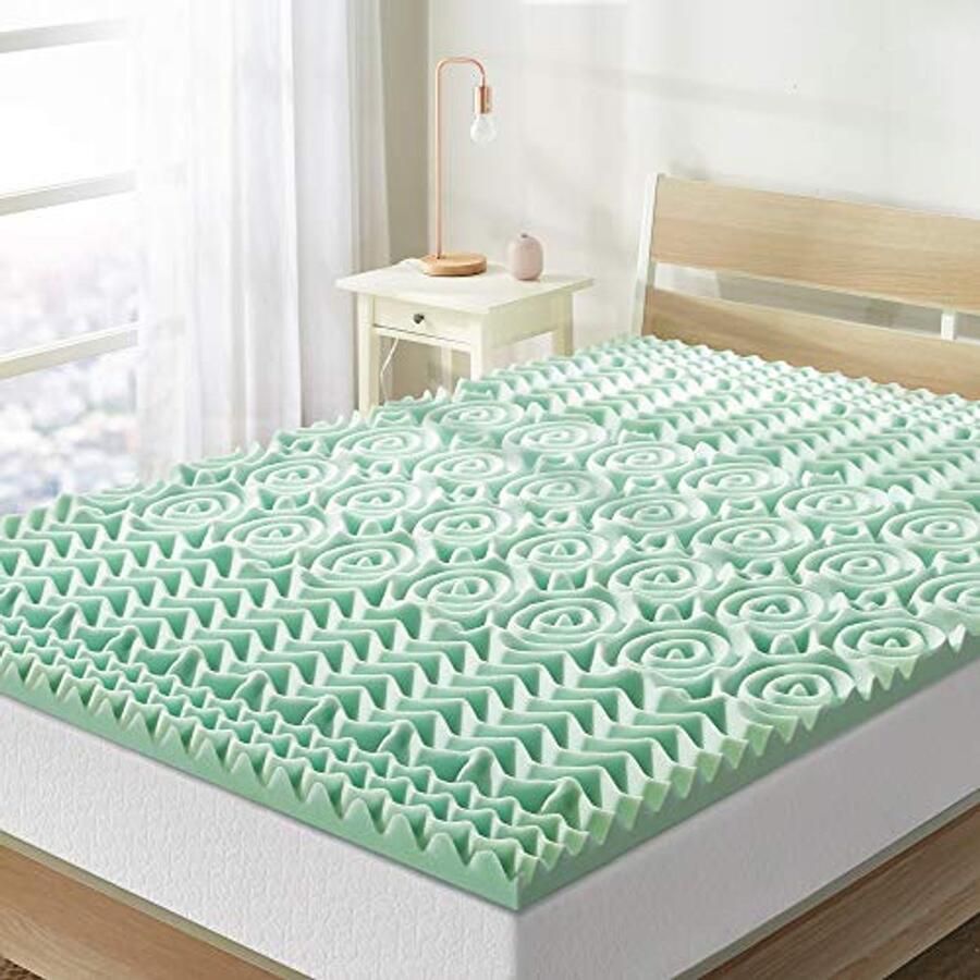 Comfortabele 5-Zone Memory Foam Matras Topper voor Twin XL 1 5 Inch Dik