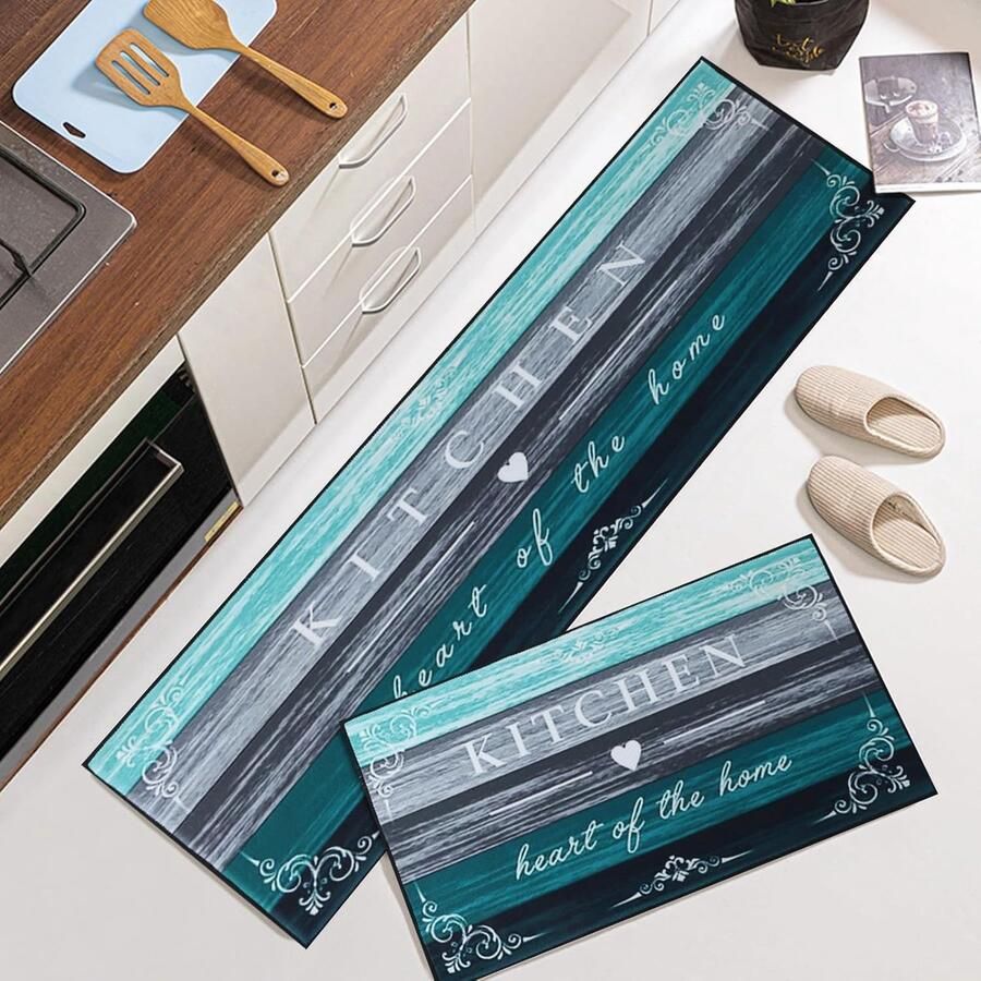 Antislip Keukentapijtenset Wasbaar en Duurzaam 2 Stuks 43 x 75 + 43 x 120 cm