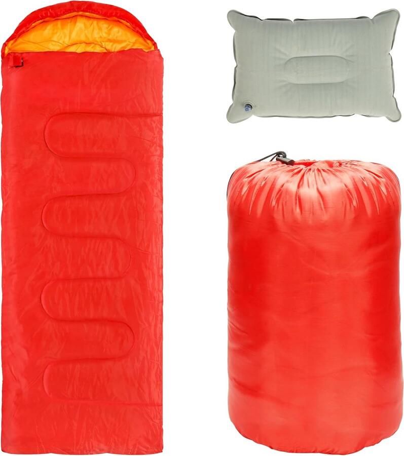 Luvetrex Comfortabele en Waterdichte Slaapzak met Kussen voor Alle Seizoenen Geschikt voor Camping en Hiking