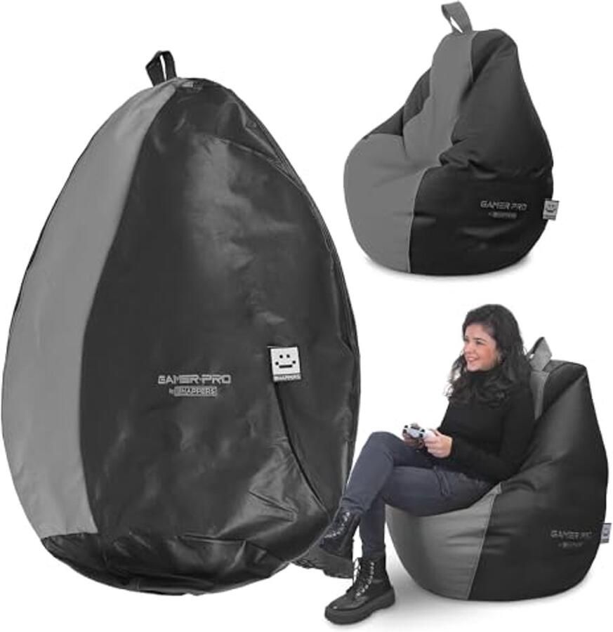 Comfortabele Gaming Zitzak Pro Grijs Zonder Vulling